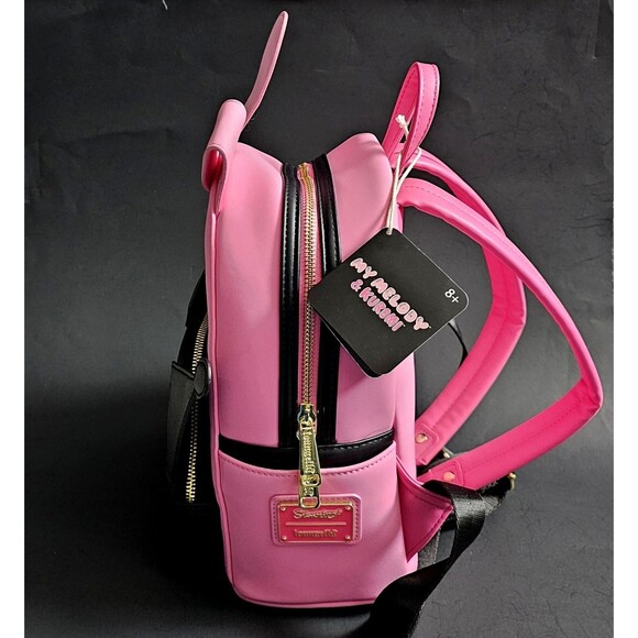 LOUNGEFLY HELLO KITTY KUROMI MY MELODY SANRIO EXCLUSIVE BACKPACK 11" BRAND NEW! - Picture 4 of 16